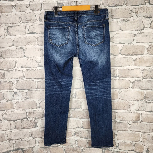 Kut from the Kloth Jeans Crop Catherine Boyfriend Distressed Medium Wash Size 6 - Picture 11 of 16